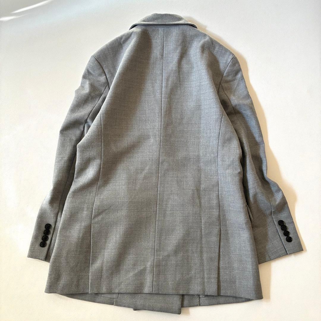 【状態良好】アンクレイヴ　ウール混ダブルテーラードジャケット　グレー