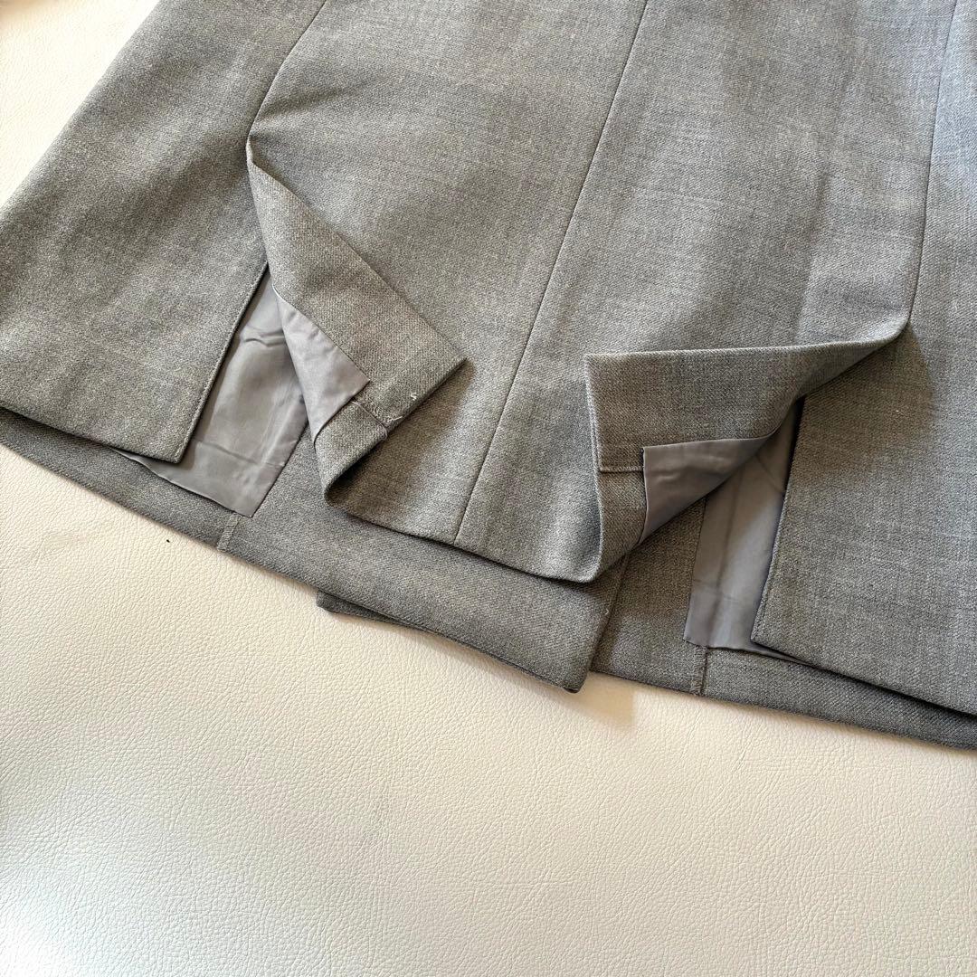 【状態良好】アンクレイヴ　ウール混ダブルテーラードジャケット　グレー