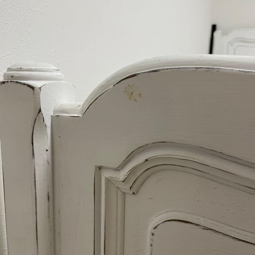 フランス　カントリーコーナー　セミダブル　ベッドフレーム　シャビーシック