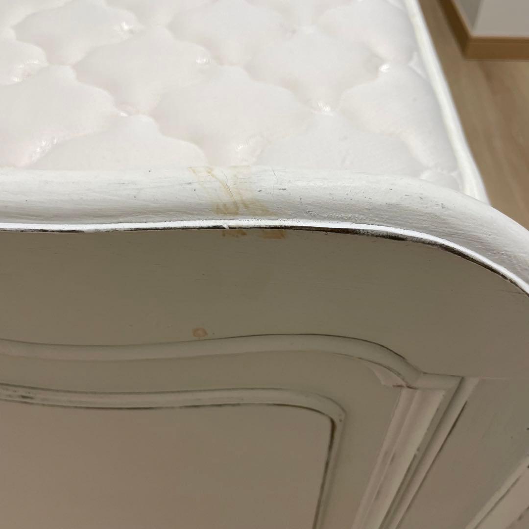 フランス　カントリーコーナー　セミダブル　ベッドフレーム　シャビーシック