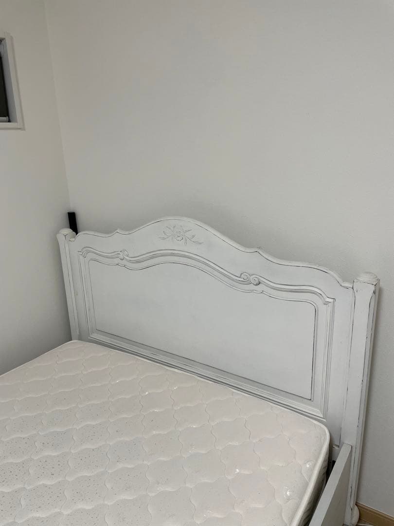 フランス　カントリーコーナー　セミダブル　ベッドフレーム　シャビーシック