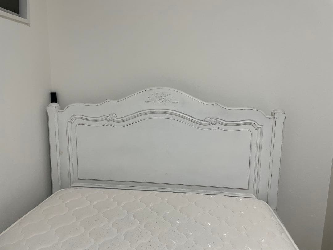 フランス　カントリーコーナー　セミダブル　ベッドフレーム　シャビーシック