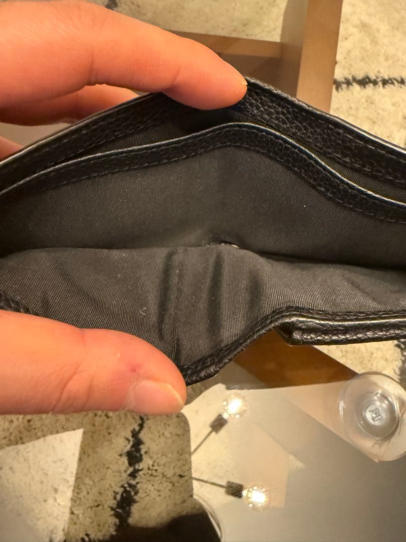 【即購入可】Dior 黒 レザー 二つ折り財布