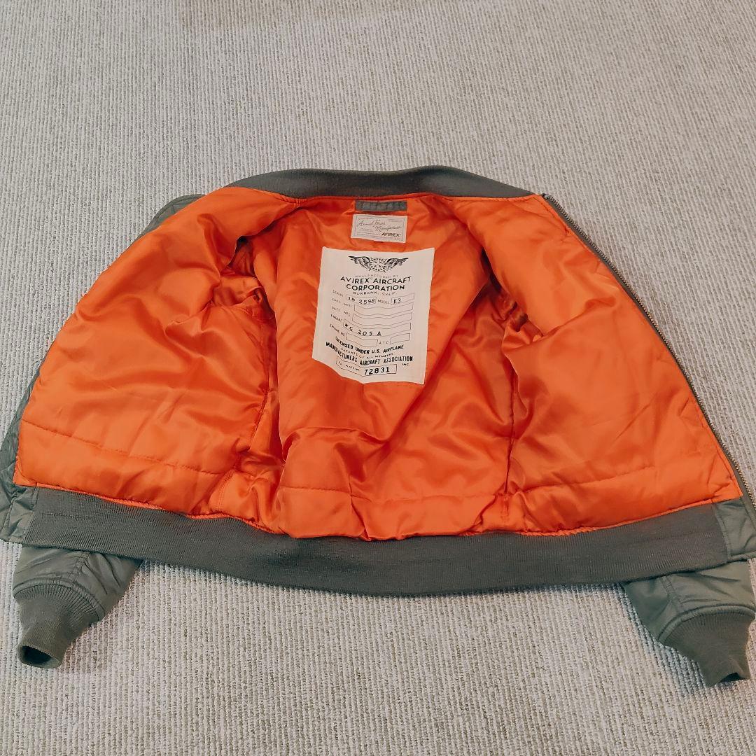 美品 avirex MA-1 ワッペン L カーキ フライトジャケット