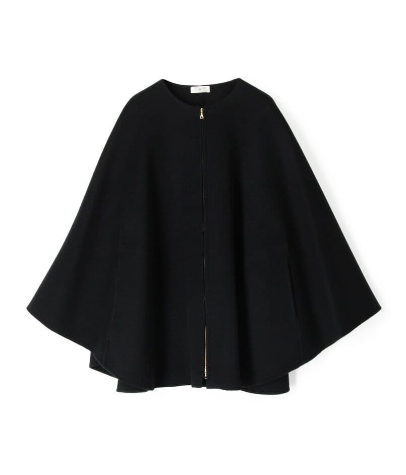 新品 TOMORROWLAND .B ウールダブルフェイスポンチョ ブラック