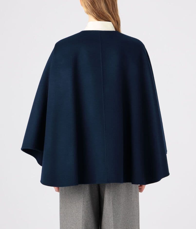 新品 TOMORROWLAND .B ウールダブルフェイスポンチョ ブラック