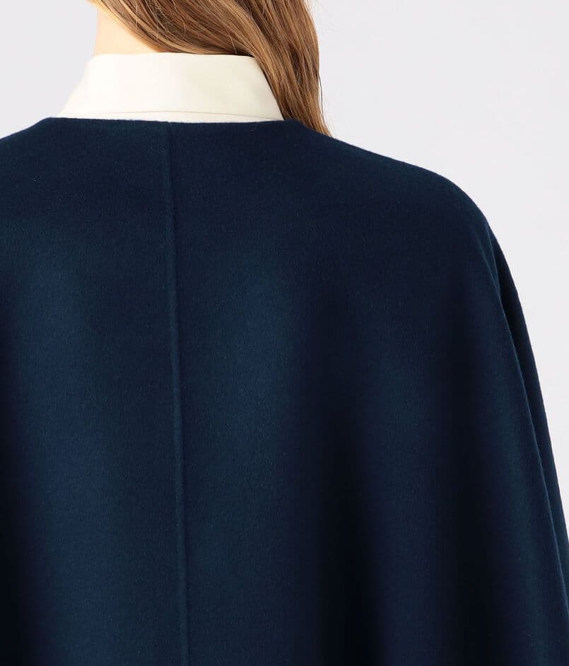 新品 TOMORROWLAND .B ウールダブルフェイスポンチョ ブラック