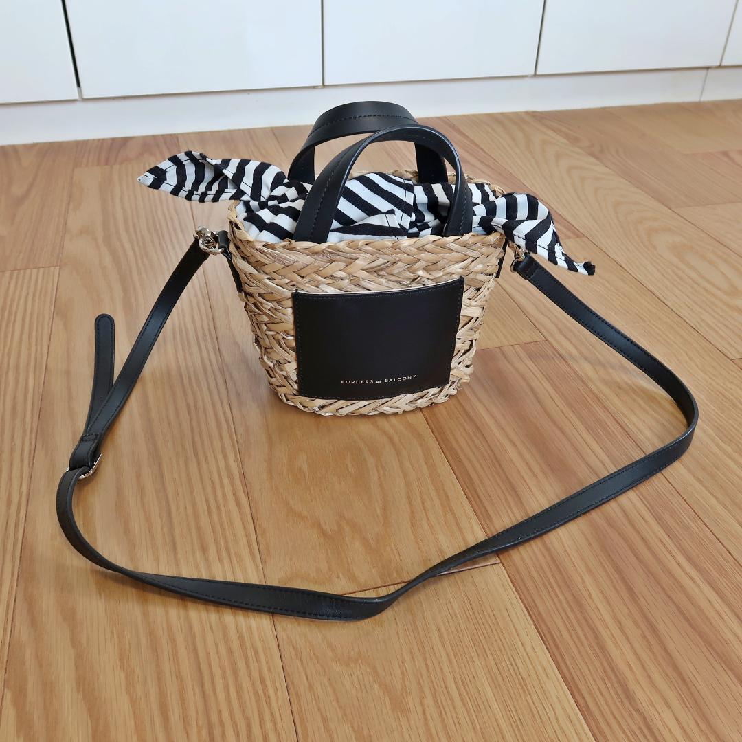 ■ ＊花＊ BLACK BASKET BAG MINI