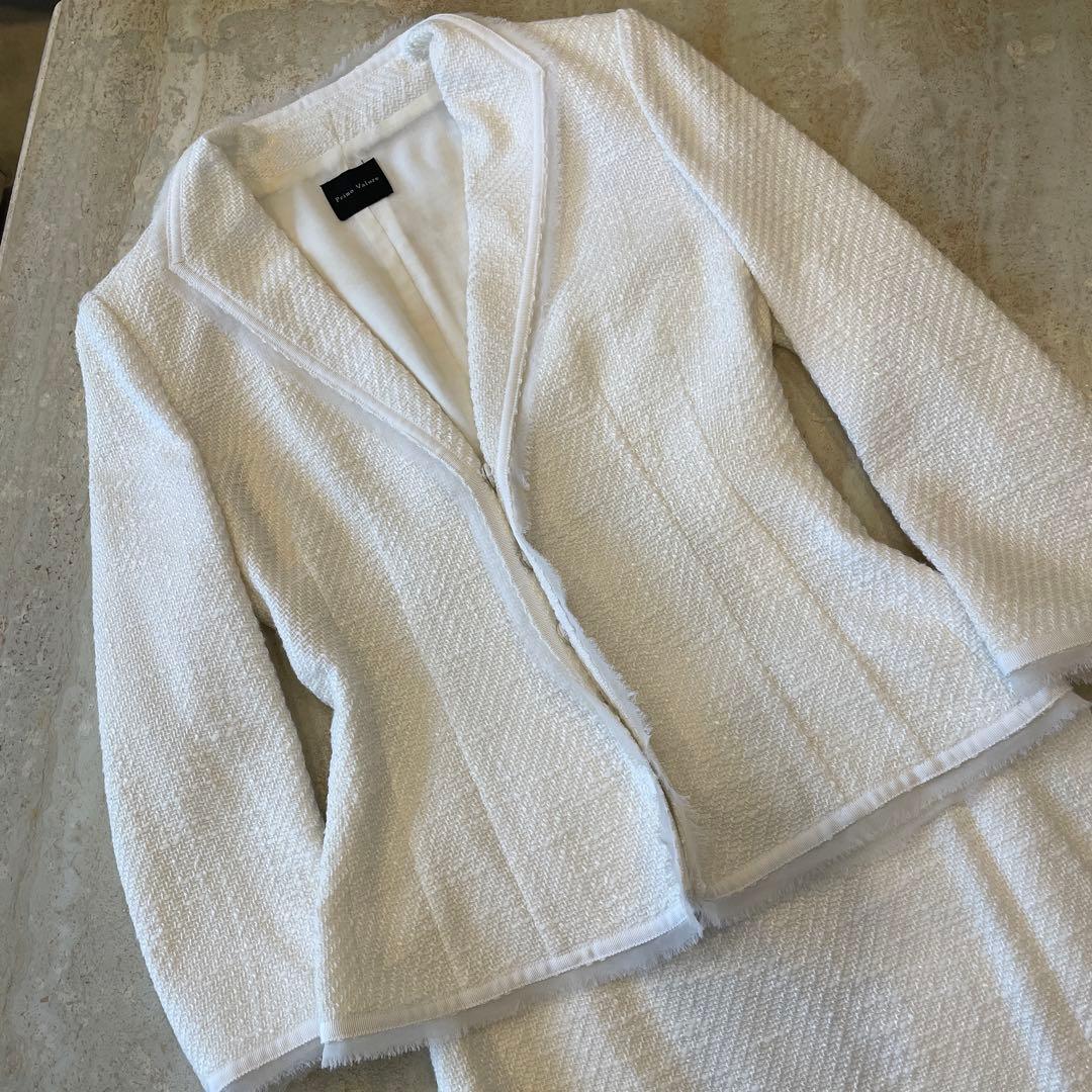 白スーツ　S〜M マーメイド　美品　入学式　結婚式　卒業式