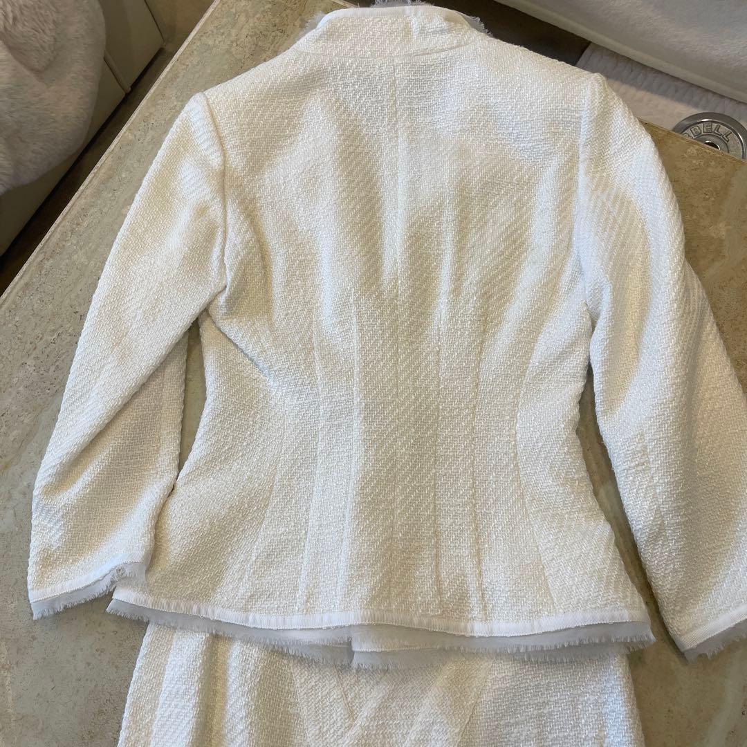 白スーツ　S〜M マーメイド　美品　入学式　結婚式　卒業式