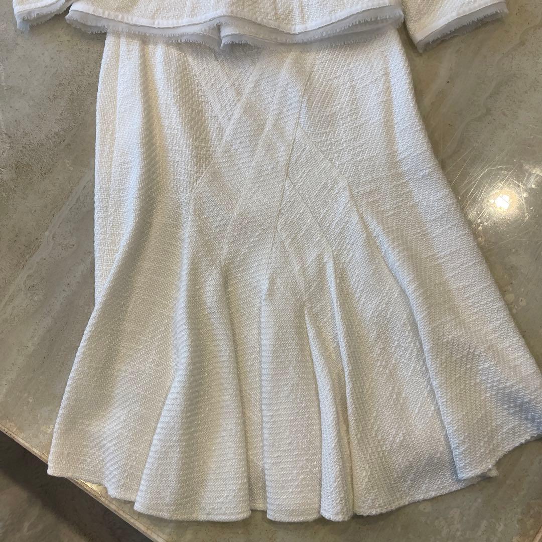 白スーツ　S〜M マーメイド　美品　入学式　結婚式　卒業式