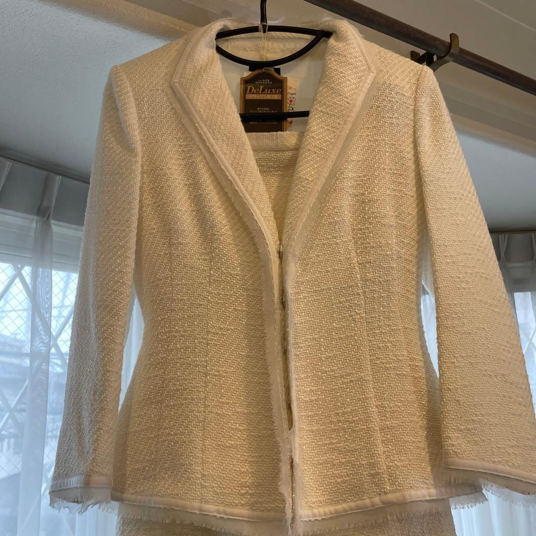 白スーツ　S〜M マーメイド　美品　入学式　結婚式　卒業式