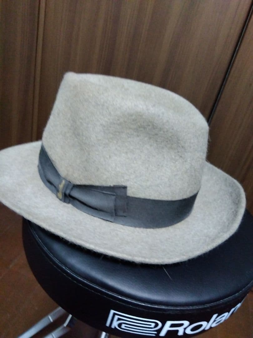 ボルサリーノ　ラビットファー　　ミドルブリム6.5㌢　グレーブラウン☆送料無料☆