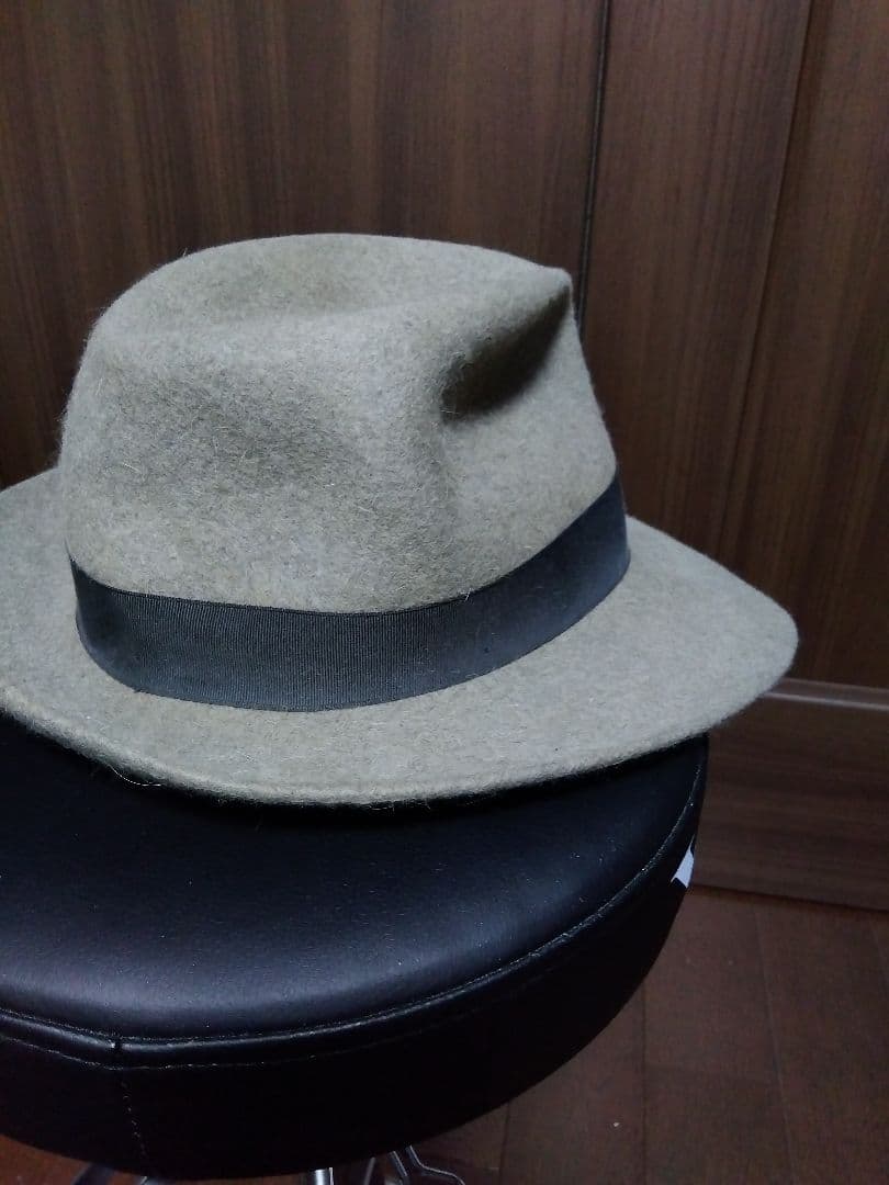 ボルサリーノ　ラビットファー　　ミドルブリム6.5㌢　グレーブラウン☆送料無料☆