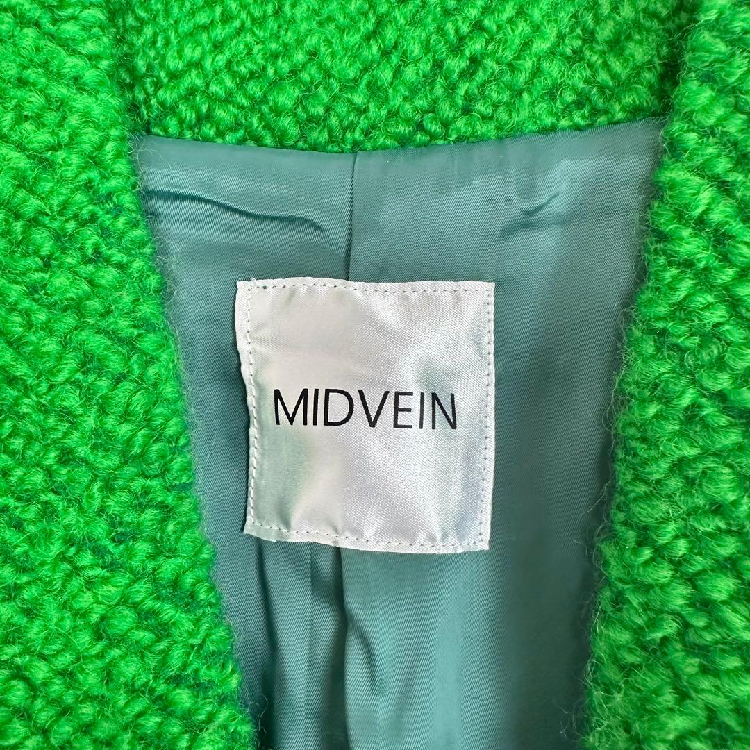 【MIDVEIN】ミッドヴェイン オーバーサイズ ミドルコート グリーン M