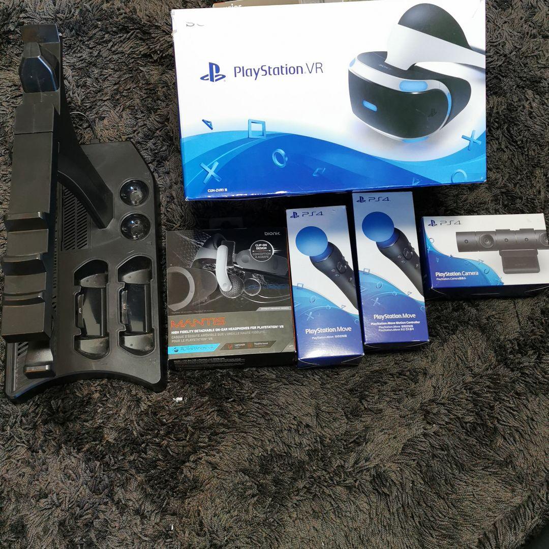 psvr モーションコントローラー　カメラ　スタンド　ヘッドホンセット