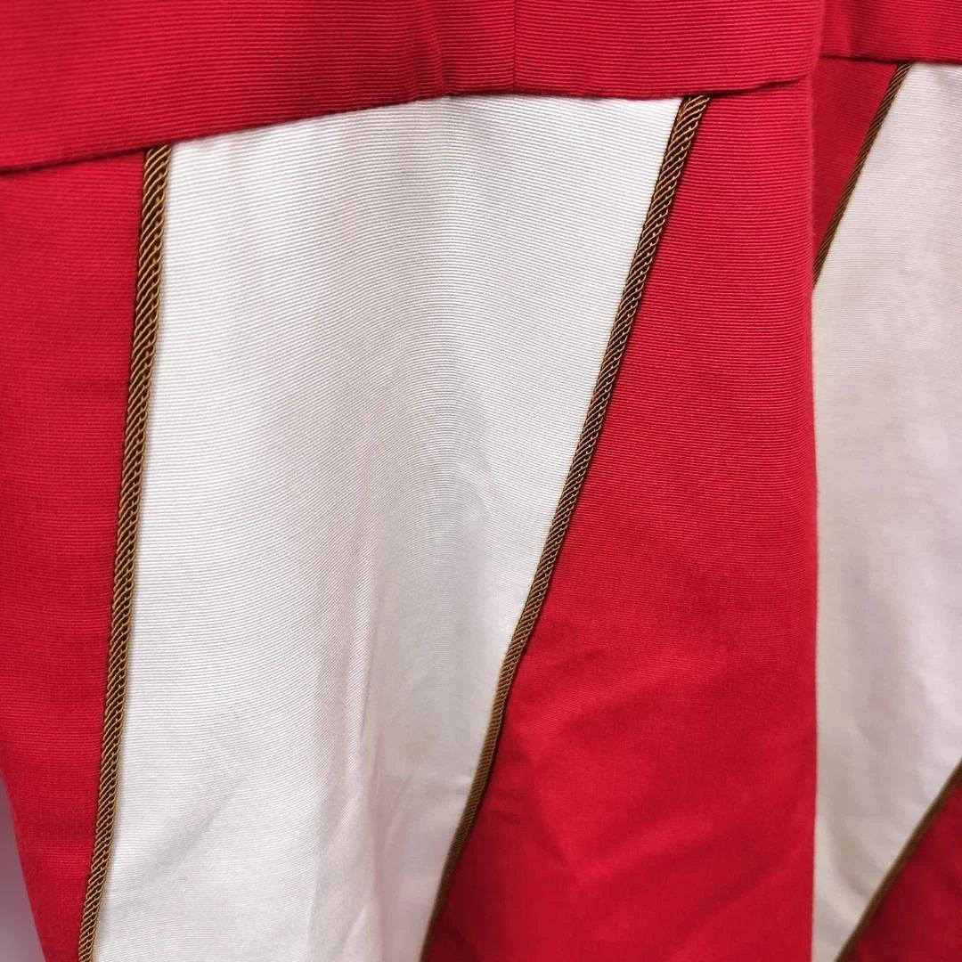 ⑦ タグ付 Neba aaran do 旋風少女ワンピース 赤×白 Aライン