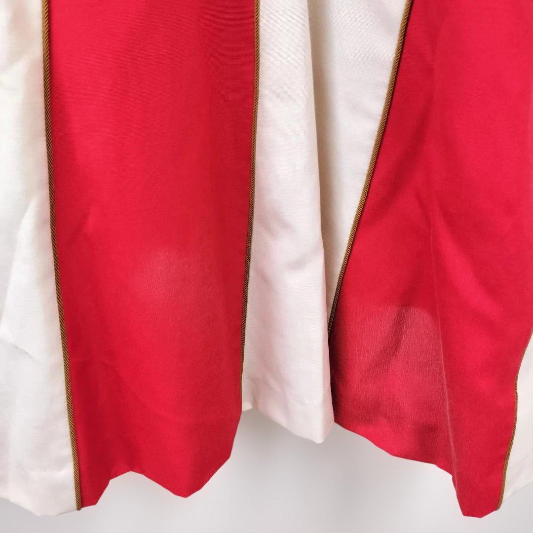 ⑦ タグ付 Neba aaran do 旋風少女ワンピース 赤×白 Aライン