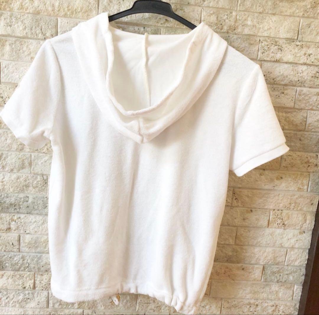 MONCLER ホワイト フード付きパーカー