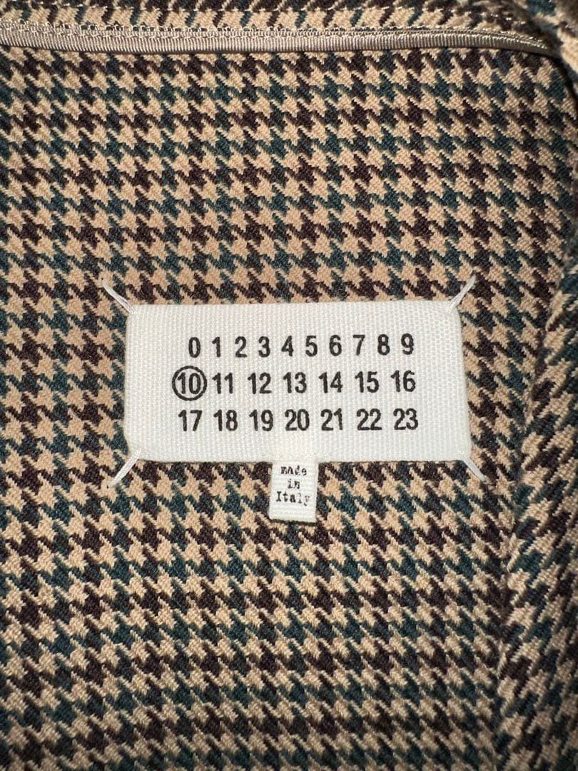 Maison Margiela 千鳥格子柄ノーカラージャケット