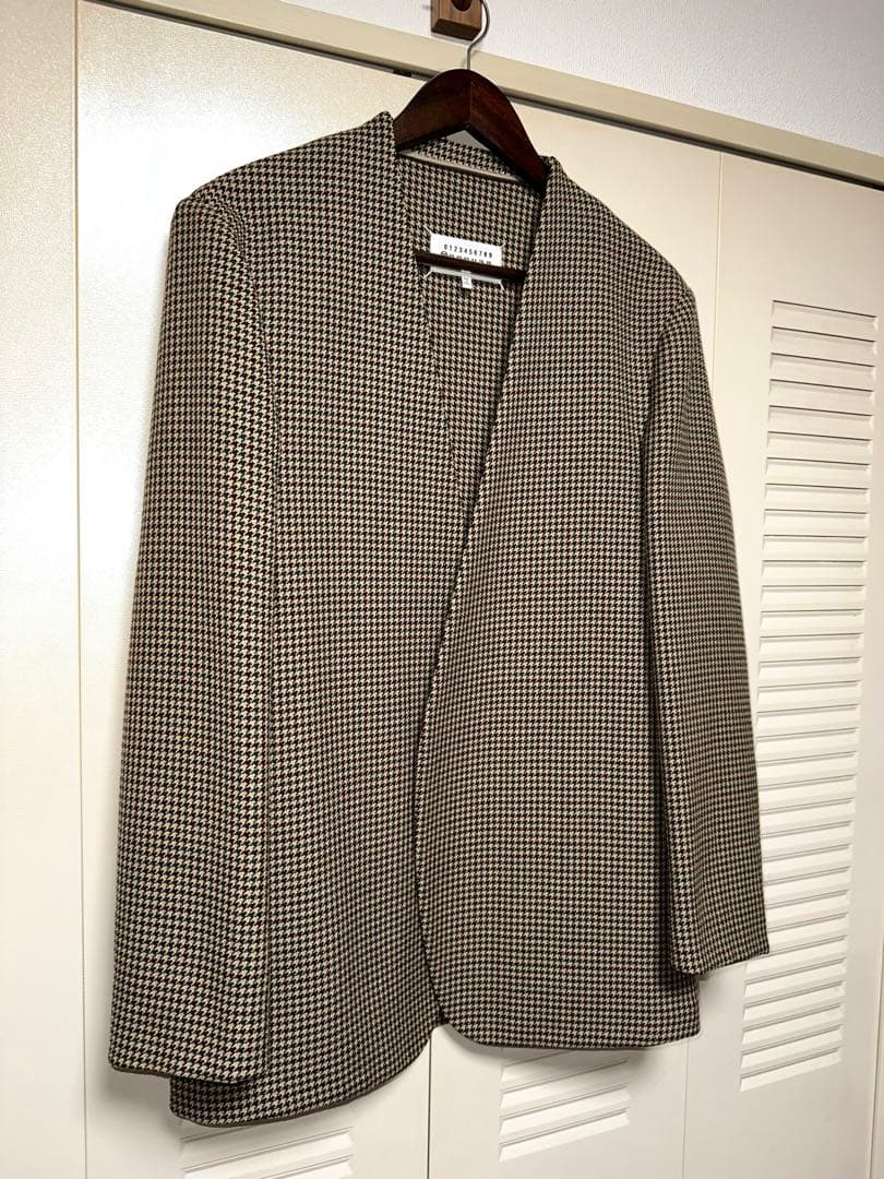 Maison Margiela 千鳥格子柄ノーカラージャケット