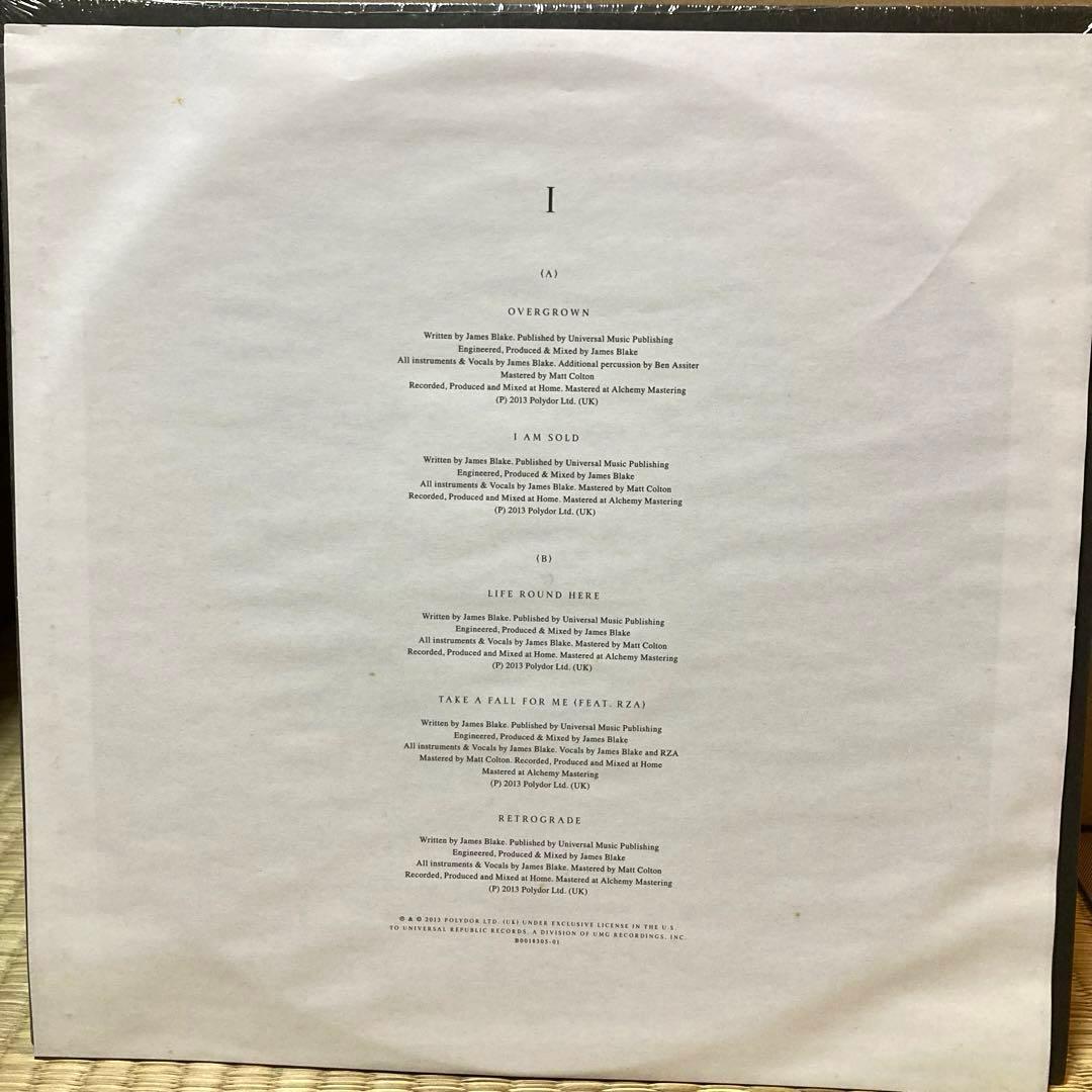James Blake Overgrown ジェイムス・ブレイク レコード LP