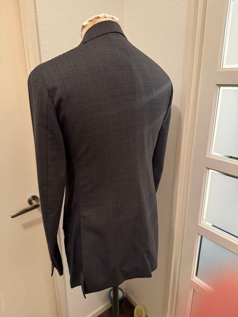 エリートさん用 CARUSO カルーゾグレー グレンチェック柄 スーツ