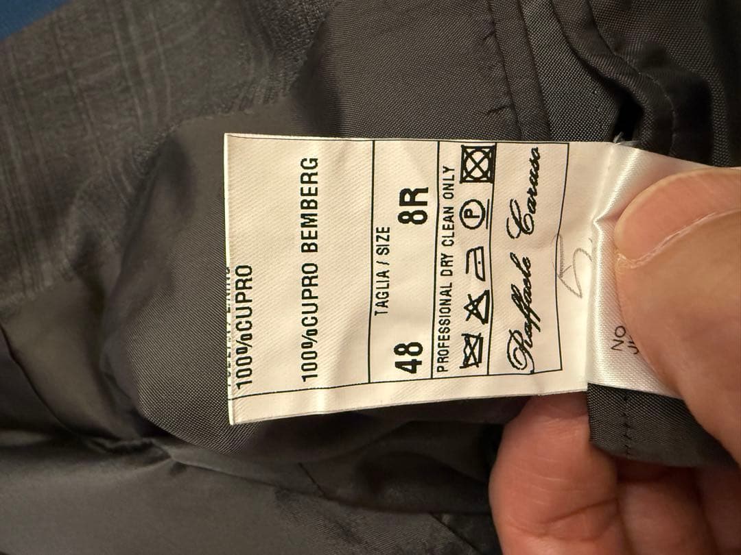 エリートさん用 CARUSO カルーゾグレー グレンチェック柄 スーツ