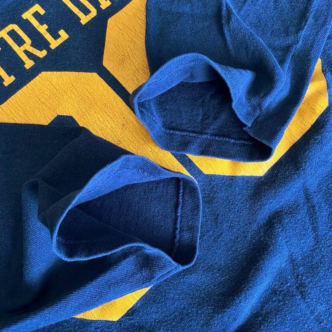 80s チャンピオン NOTRE DAME フットボールTee ネイビー M