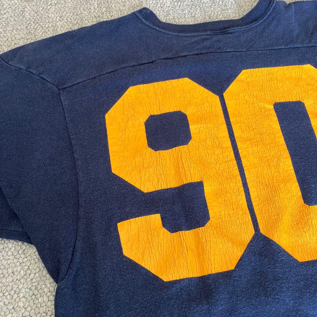 80s チャンピオン NOTRE DAME フットボールTee ネイビー M