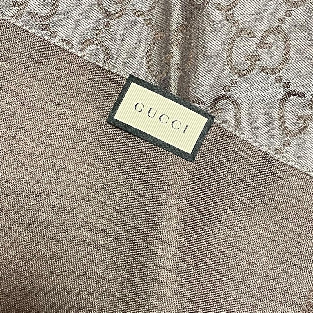 【新品】 GUCCI グッチ ストール マフラー スカーフ 男女兼用 ブラウン