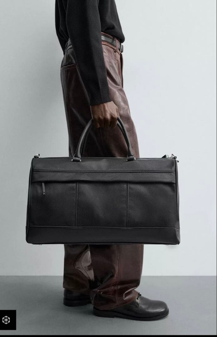 ZARA テクスチャーウィークエンダーバッグ