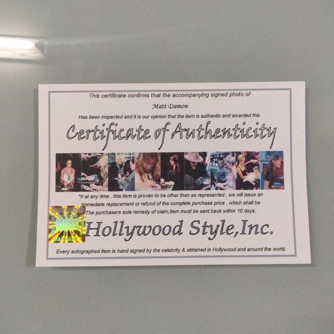 マット・デイモン直筆サイン入り2Lサイズ写真…Matt Damon…A