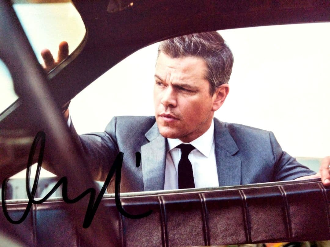 マット・デイモン直筆サイン入り2Lサイズ写真…Matt Damon…A