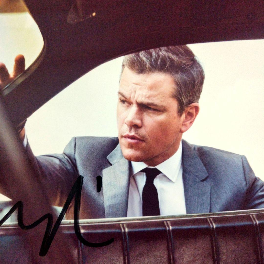 マット・デイモン直筆サイン入り2Lサイズ写真…Matt Damon…A