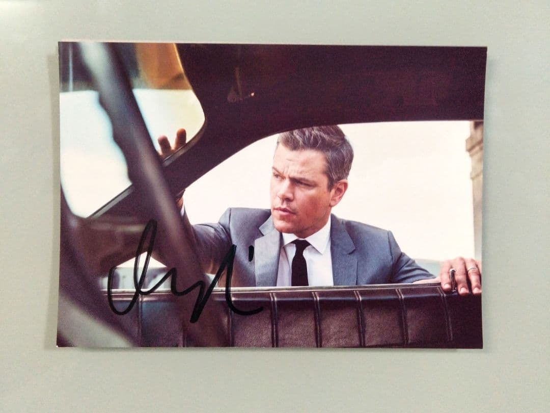 マット・デイモン直筆サイン入り2Lサイズ写真…Matt Damon…A