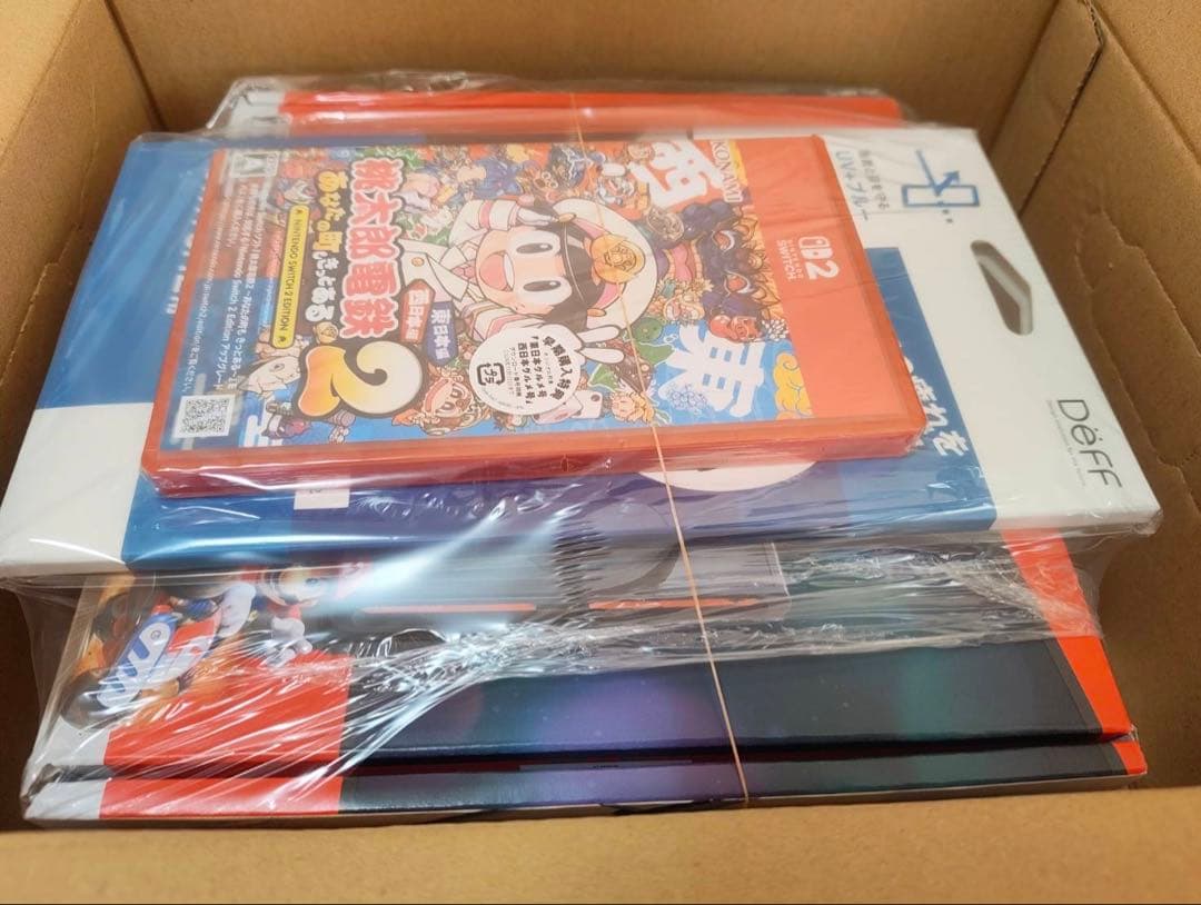 新品未使用、Nintendo Switch 2本体、新品ソフト2本、保護フィルム