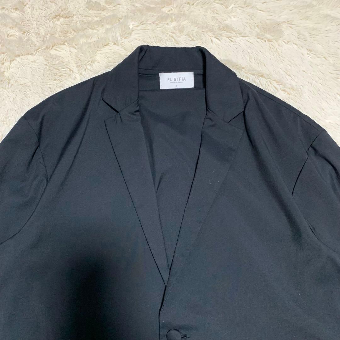 極美品　FLISTFIA フリストフィア　セットアップ　切り替え素材　ブラック
