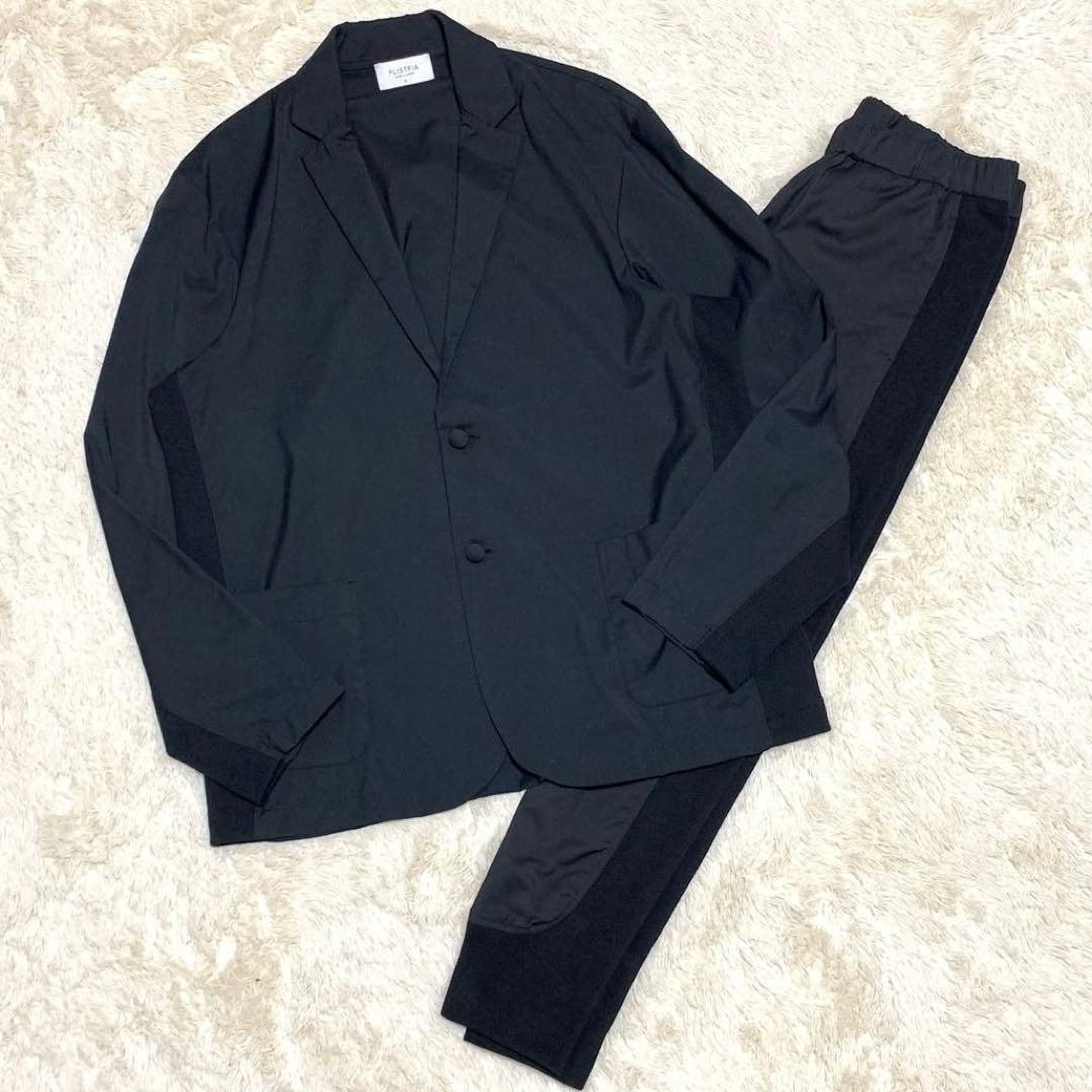 極美品　FLISTFIA フリストフィア　セットアップ　切り替え素材　ブラック