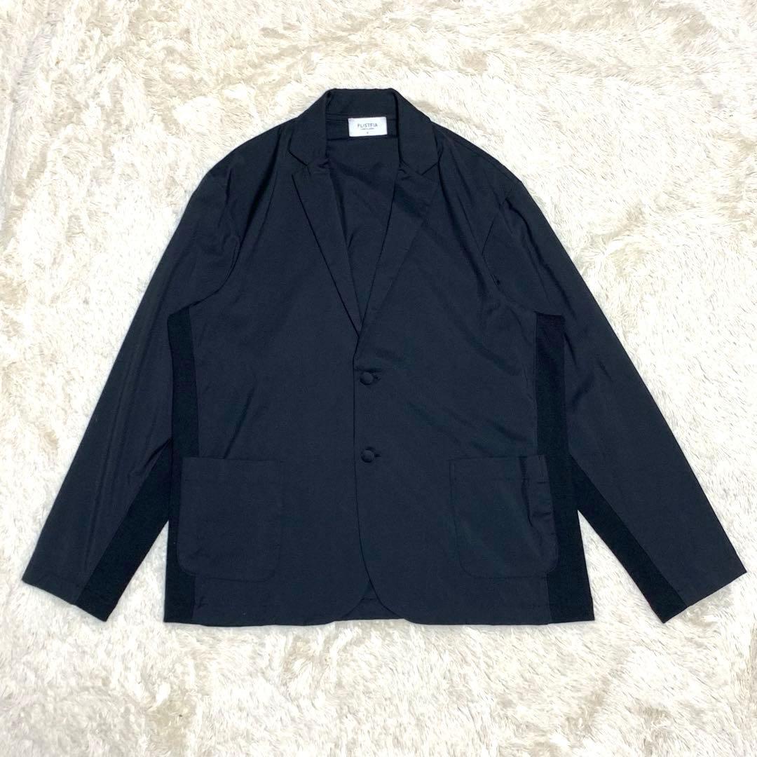 極美品　FLISTFIA フリストフィア　セットアップ　切り替え素材　ブラック