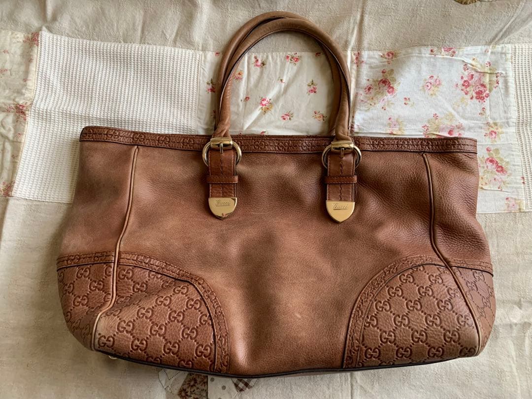 週末限定セール❣️Gucci ブラウンレザーバッグ