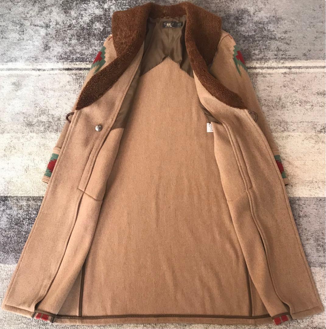 最高傑作 超スペシャル 別格のナバホ柄 RRL マキシ丈 ウール ロングコート