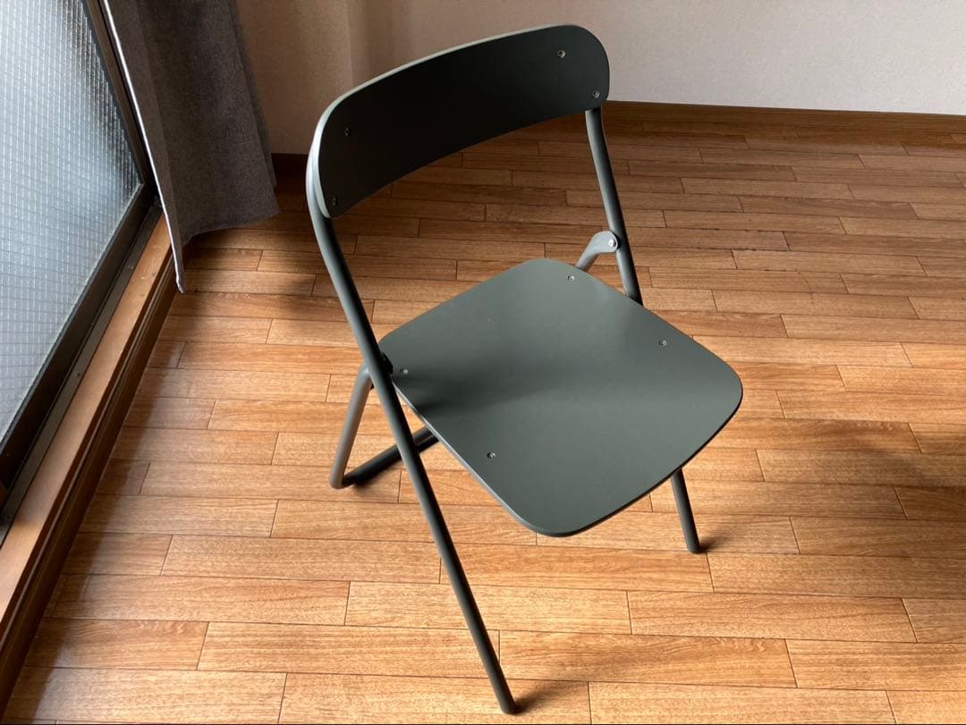 MUJI スチールパイプ折りたたみデスク/チェア　セット