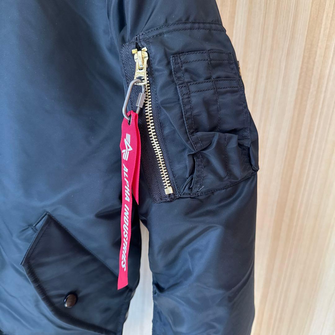 ALPHA アルファ MA-1 フライトジャケット(Sサイズ/ブラック)