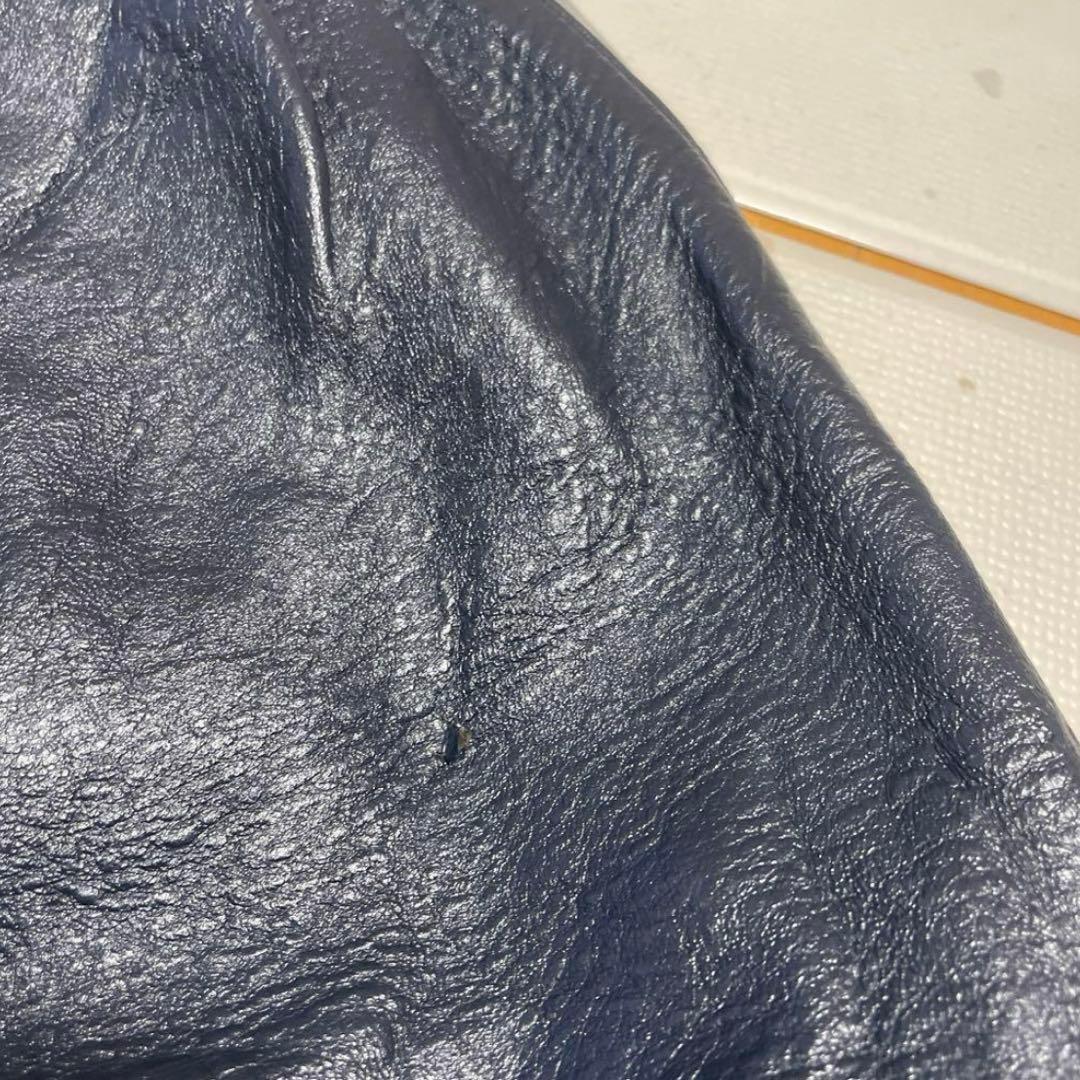 ロカウェア 刺繍ロゴ オーバーサイズ レザー スタジャン B系 極厚 本革