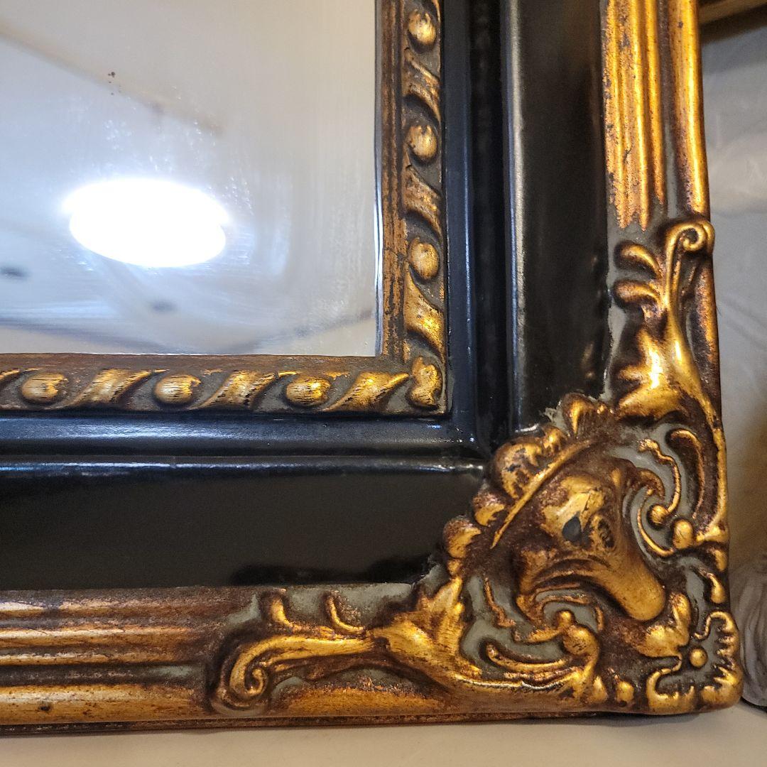 クラシカルな バロック調　 壁掛け鏡 　ウォールミラー　アンティークヴィンテージ