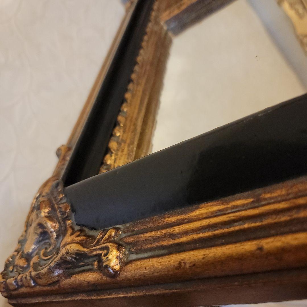 クラシカルな バロック調　 壁掛け鏡 　ウォールミラー　アンティークヴィンテージ