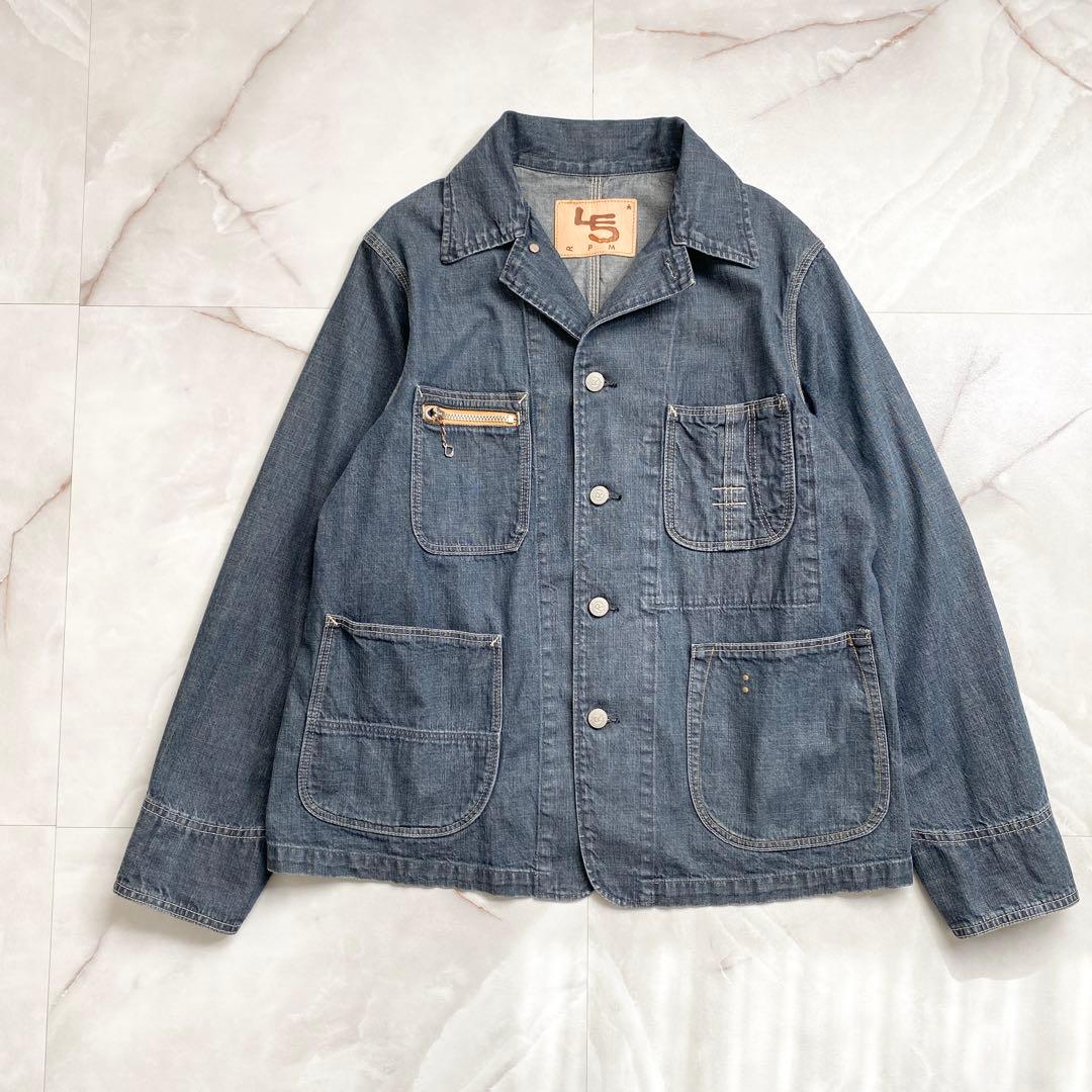 A15637 美品 45R 麦デニムの908カバーオール　影色納戸重 1