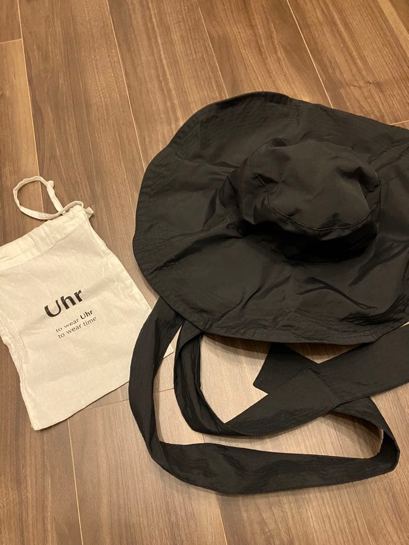 【未使用/値下げ】uhr サンハット　ブラック