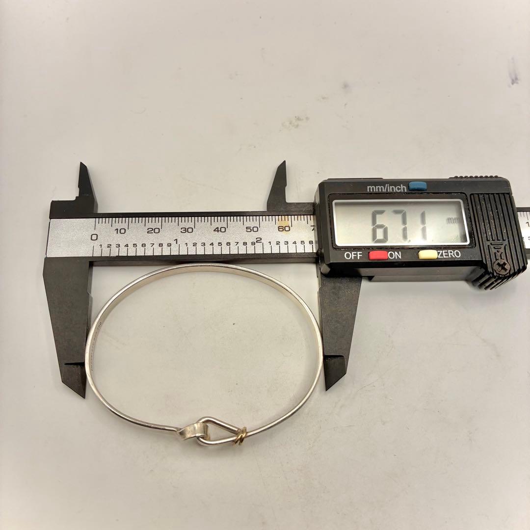 オールドティファニー フック&アイ ラブノット コンビ バングル 925×750